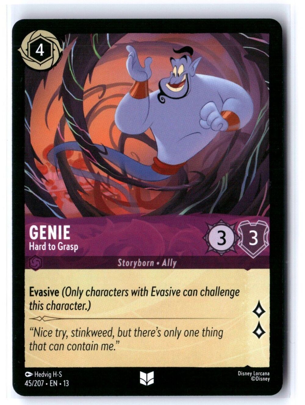 Genie - Hard to Grasp Uncommon Attack of the Vine! 45/207 NM